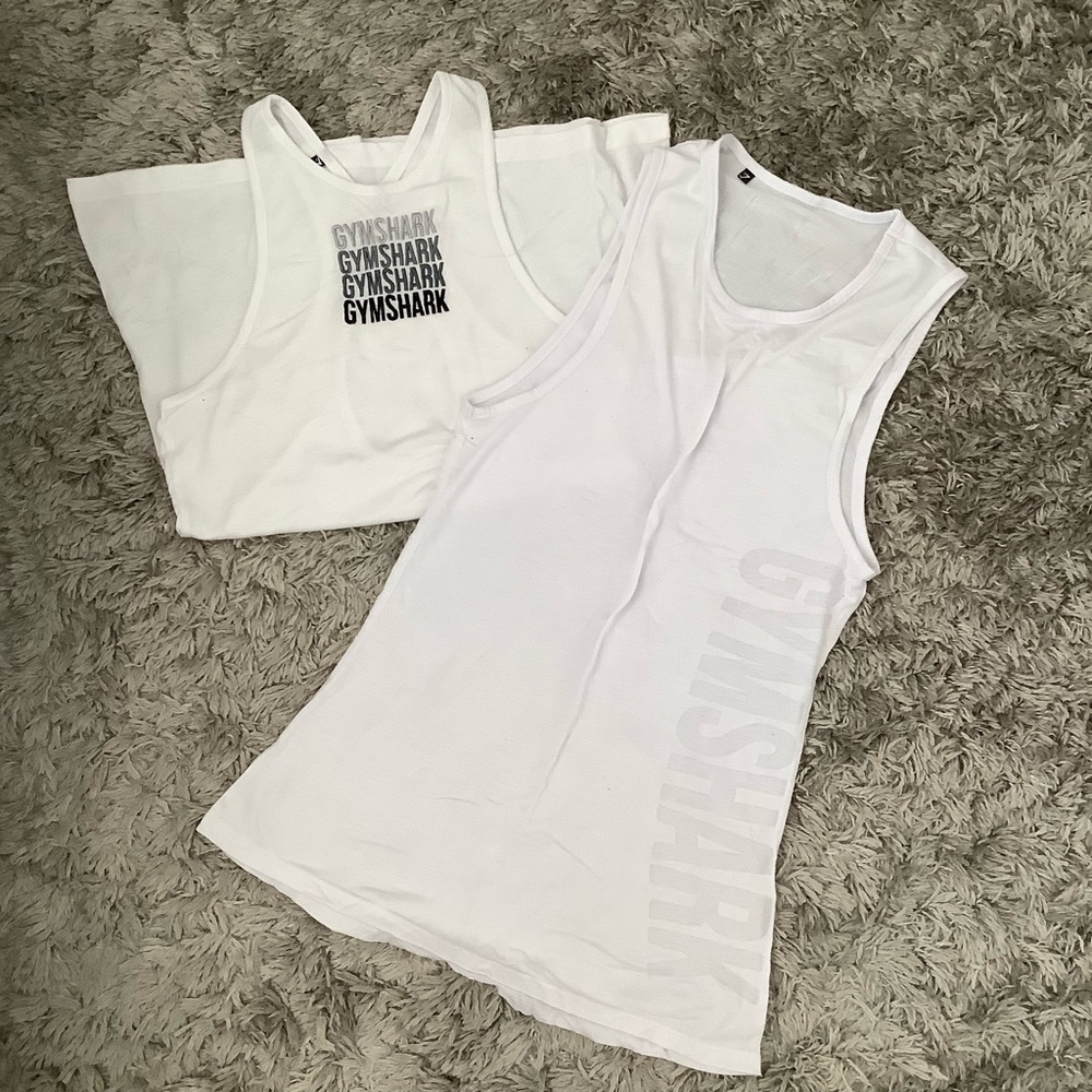 GYMSHARK white tank bundle